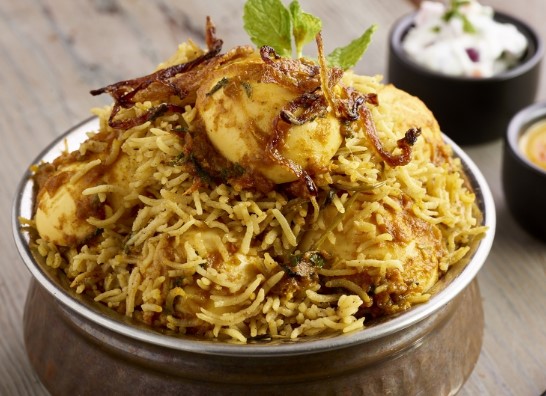 Lamb or chicken cooked basmati rice in Chef ’s own sddpecial